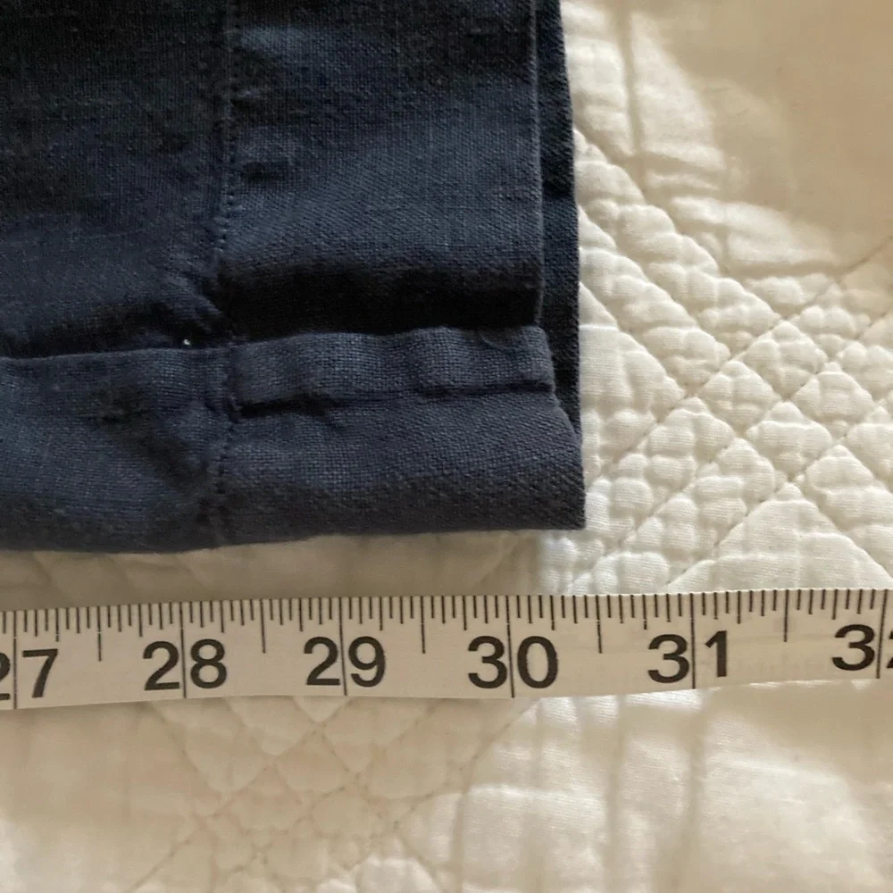 2/10.00 Elevenses Dark Blue Wide-Leg Jeans with Lace-Up Detail - Picture 8 of 8